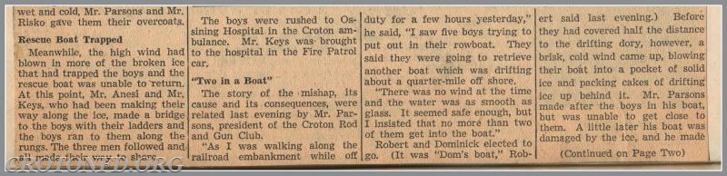 Hudson River Ice Rescue Incident - December 1951. (5 of 7)