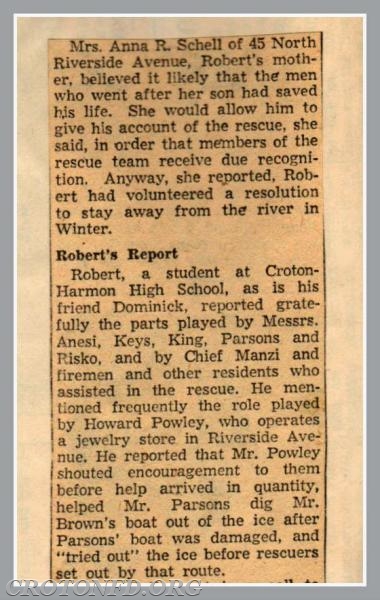 Hudson River Ice Rescue Incident - December 1951. (2 of 7)
