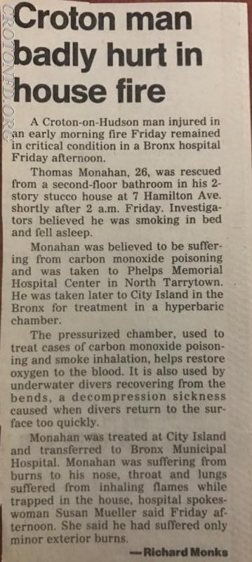 Hamilton Avenue House Fire - 1988