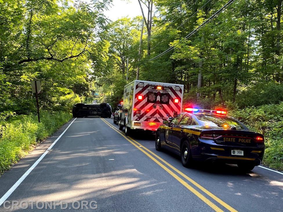 Rollover with Hazmat on East Mount Airy on 6/24/2021
